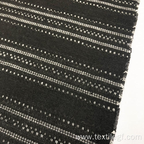 Knitting Fabric With Black And White Line